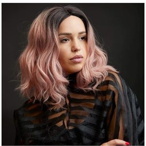 12 Inch Short Bob Pink Lace Front Wig